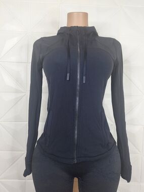 Women's Black Zip-Up Athletic Jacket